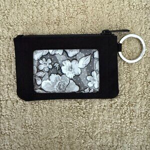 Vera Bradley Women's Recycled Lighten Up Reactive Zip ID Case Wallet, Black